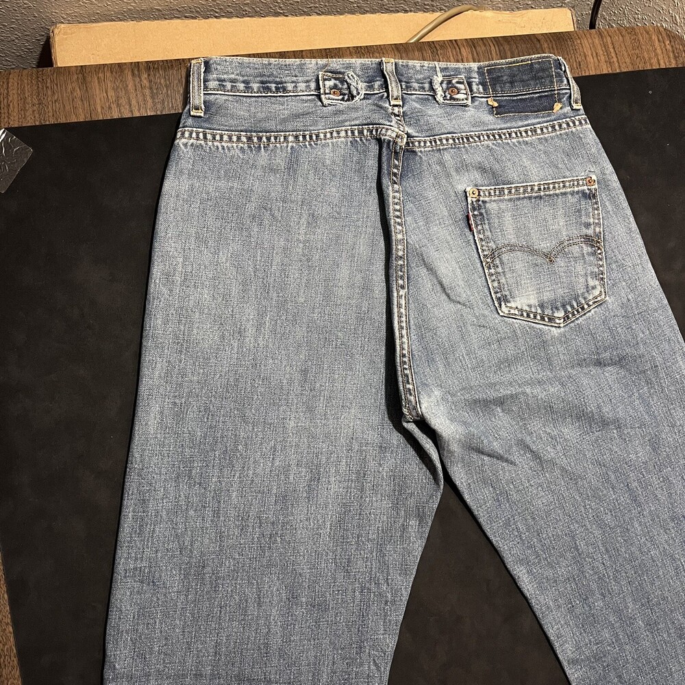 Levi's 501 Jeans Buckle Back One Pocket Vintage LVC Denim 1990s 1920s 31x32